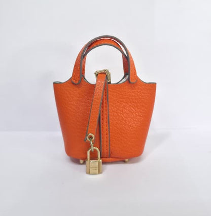 Luxury Mini Bucket Handbag with Lock Detail