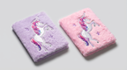 Fluffy Unicorn Notebook – Soft Plush Cover with Ruled Pages