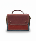 Classic Red Leather Messenger Bag – Handcrafted Design