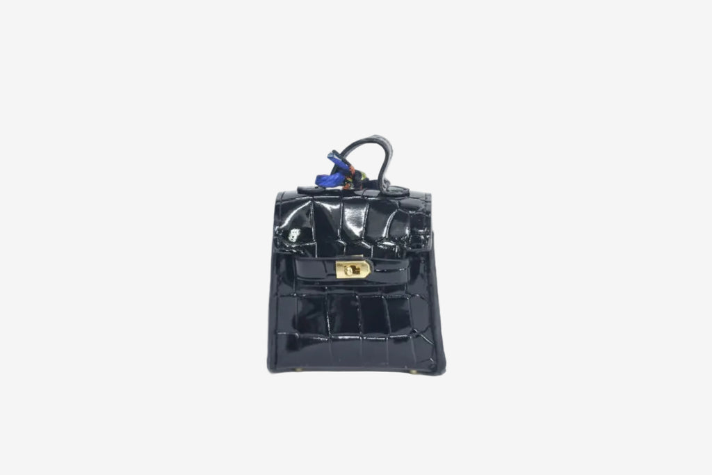 Croc-Texture Luxury Mini Statement Bag