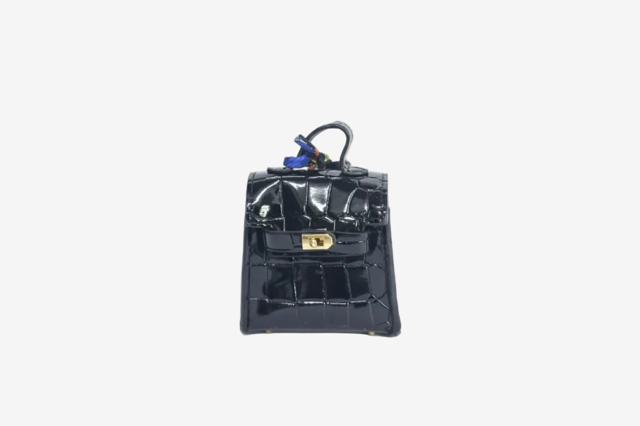 Croc-Texture Luxury Mini Statement Bag