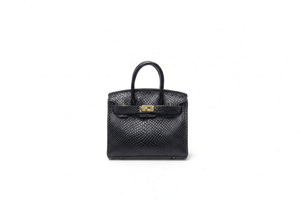 Textured Luxury Mini Top-Handle Handbag