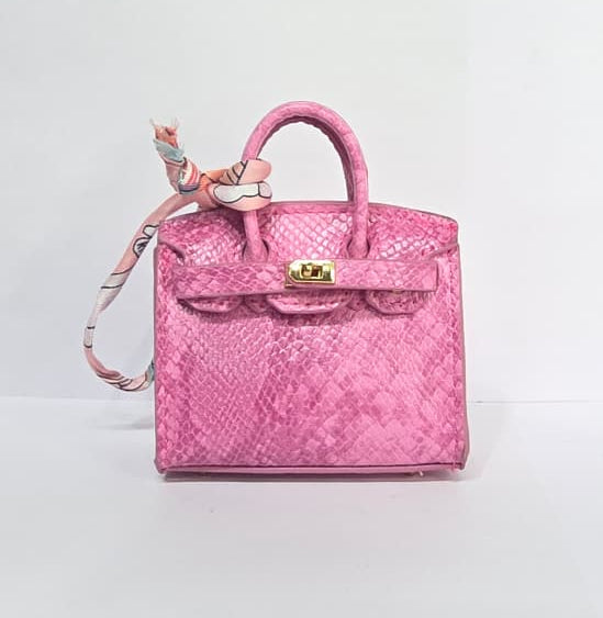 Textured Luxury Mini Top-Handle Handbag