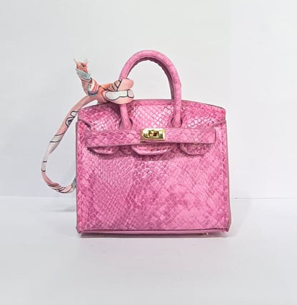 Textured Luxury Mini Top-Handle Handbag