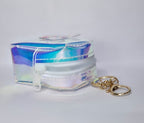 Transparent Mini Zip Pouch with Decorative Detail