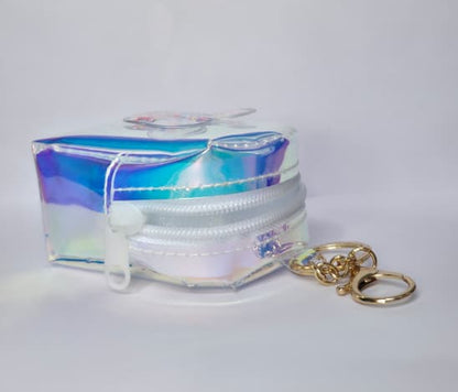 Transparent Mini Zip Pouch with Decorative Detail