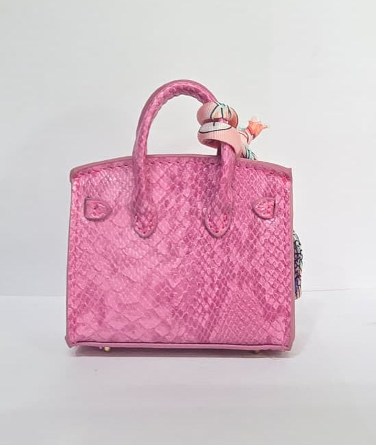 Textured Luxury Mini Top-Handle Handbag