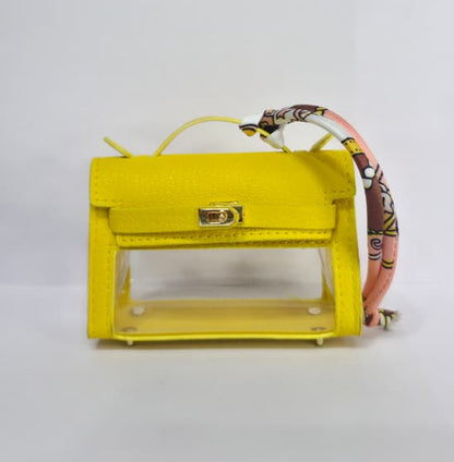 Transparent Panel Luxury Mini Handbag