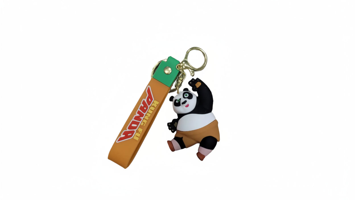 Cute Cartoon Character Keychain with Strap
