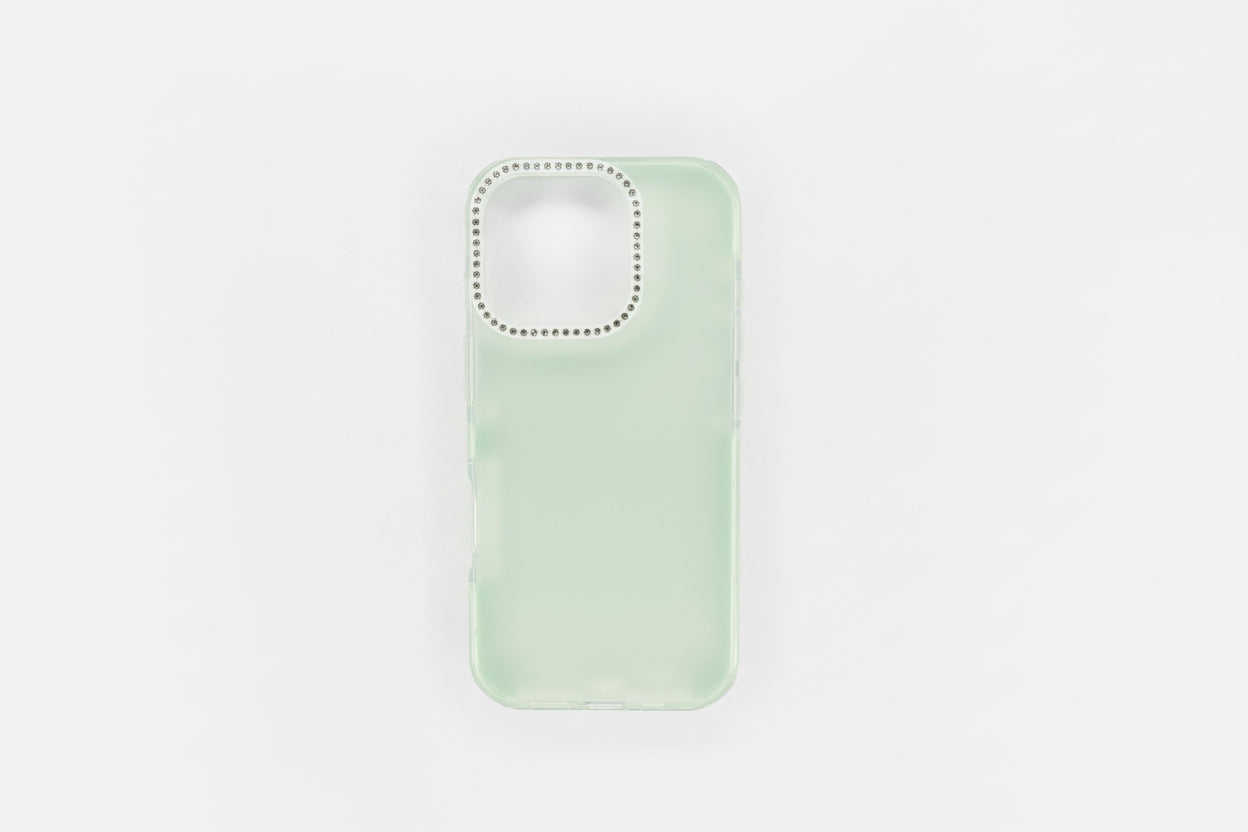 Matte Pastel Phone IPhone 16 Pro Max Case with Crystal Camera Frame