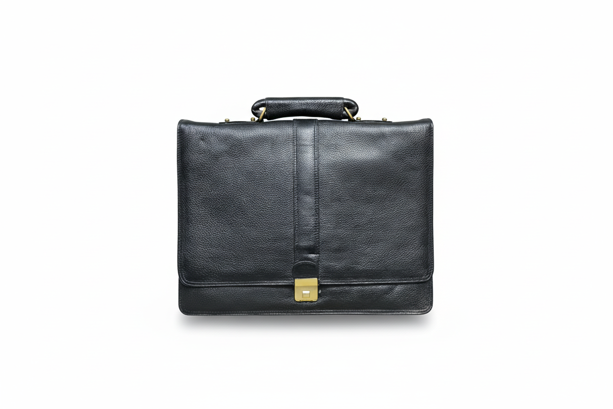 Black Leather Executive Briefcase