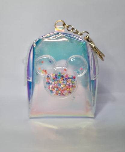 Transparent Mini Zip Pouch with Decorative Detail