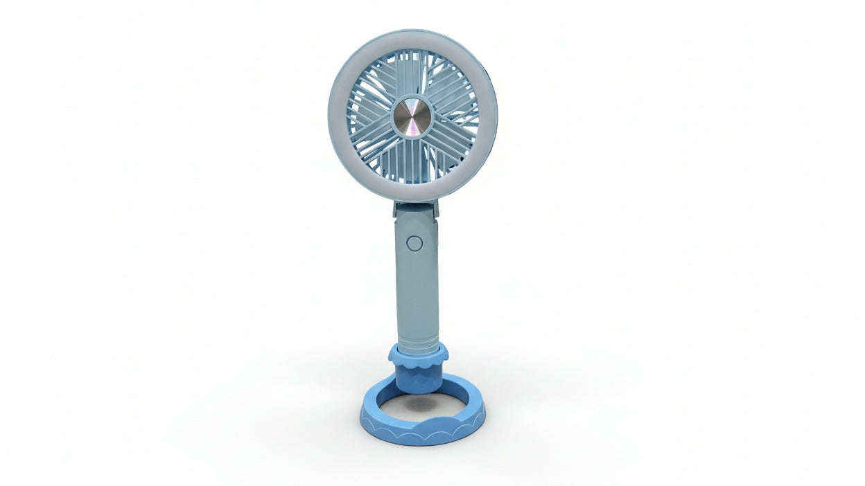 2-in-1 Portable Handheld & Desktop USB Fan