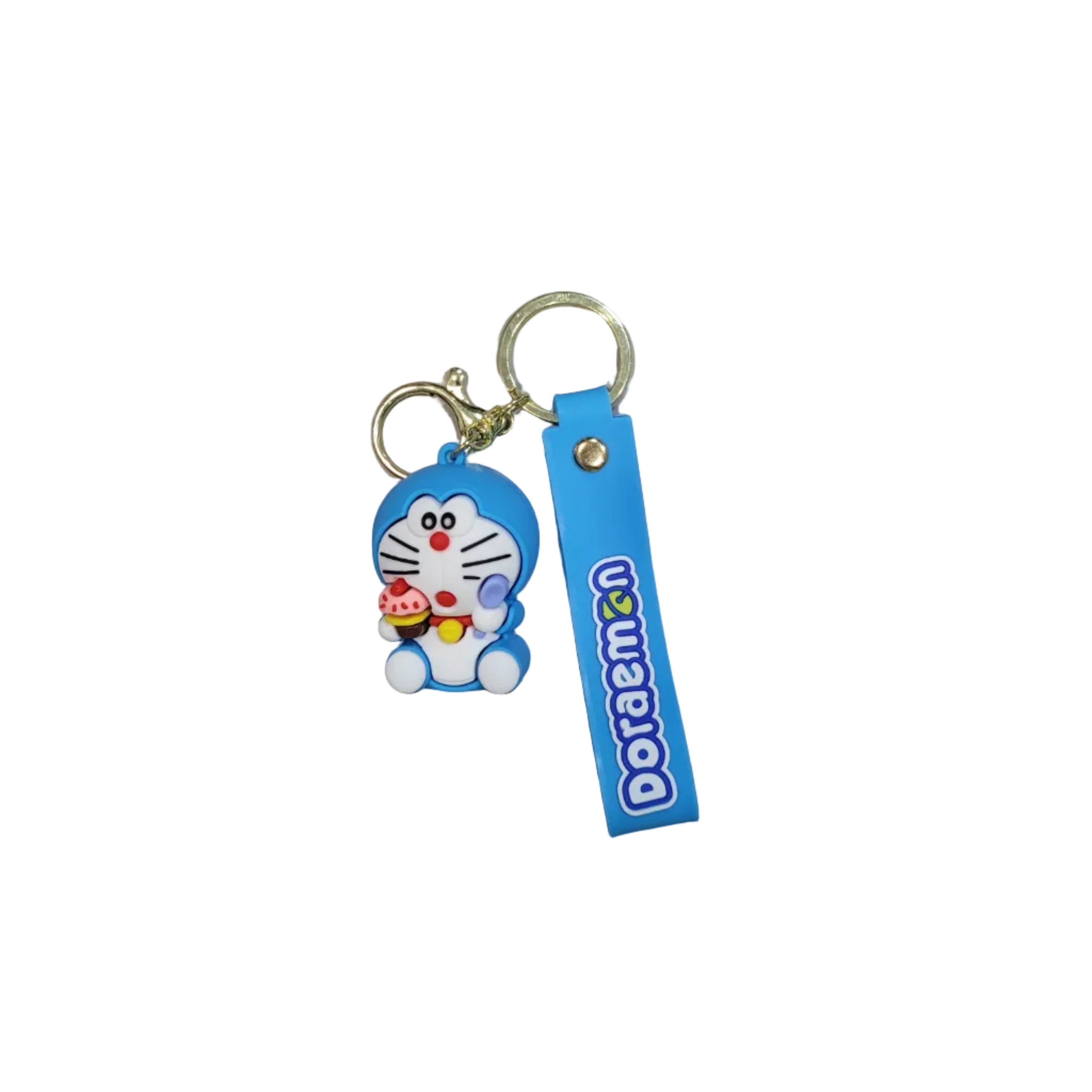 Cute Cartoon Character Keychain with Strap