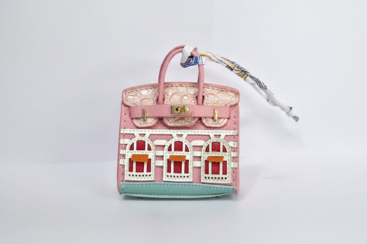 Embroidered Luxury Mini Top-Handle Handbag