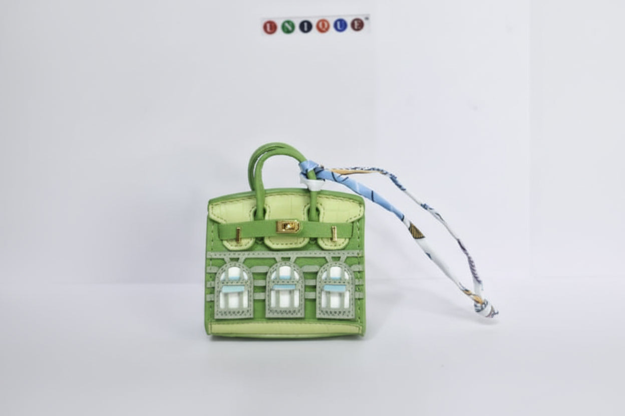 Embroidered Luxury Mini Top-Handle Handbag