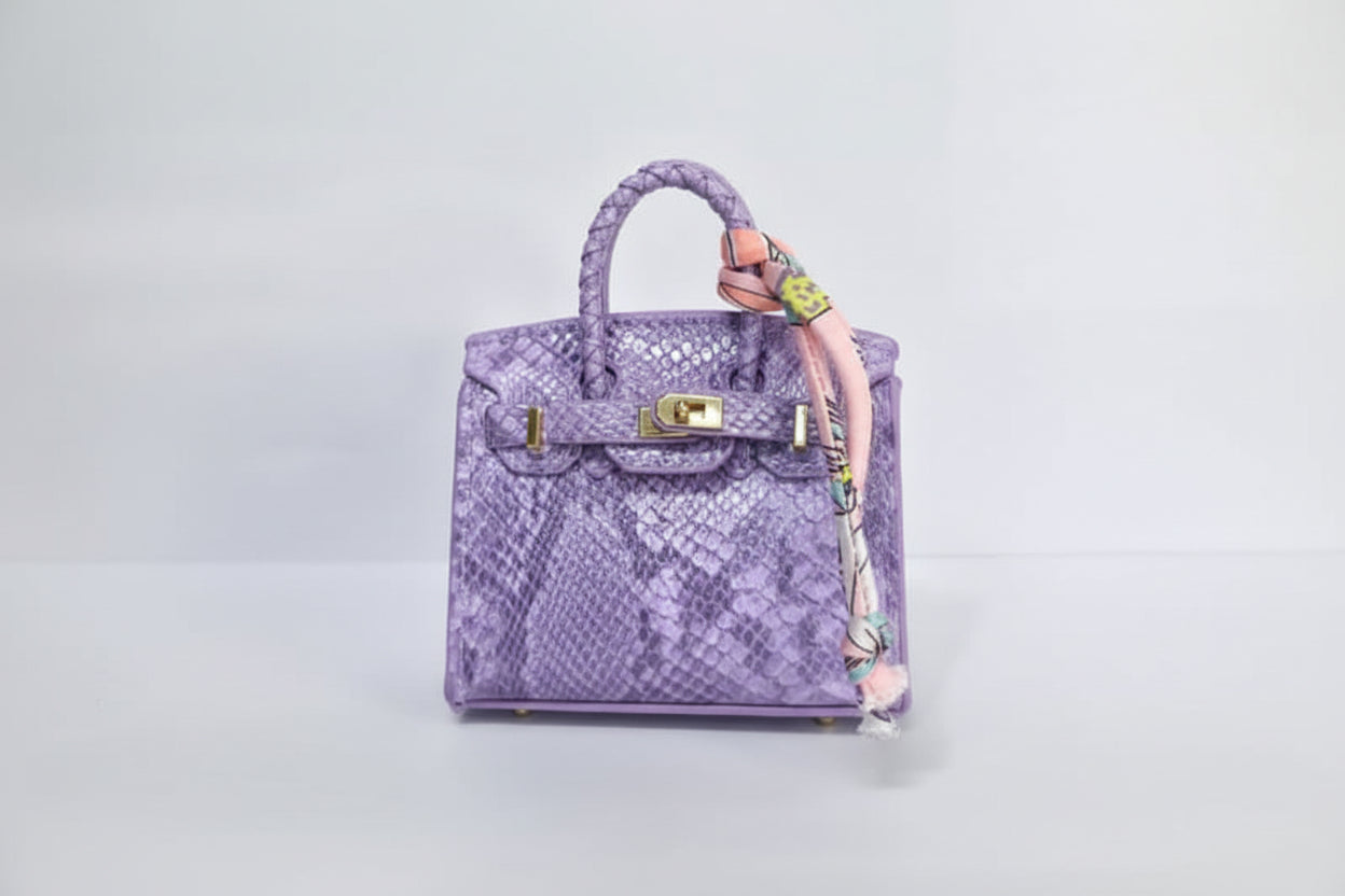 Textured Luxury Mini Top-Handle Handbag