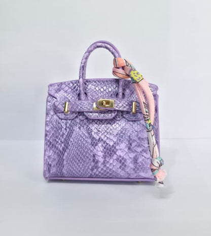 Textured Luxury Mini Top-Handle Handbag