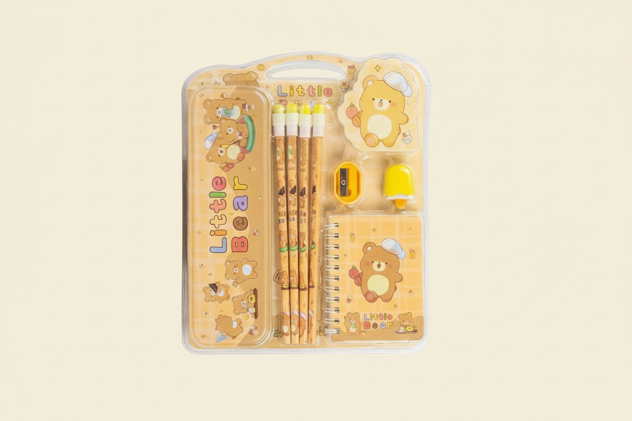 Kids Carry Stationery Kit – Cute Theme All-in-One Set