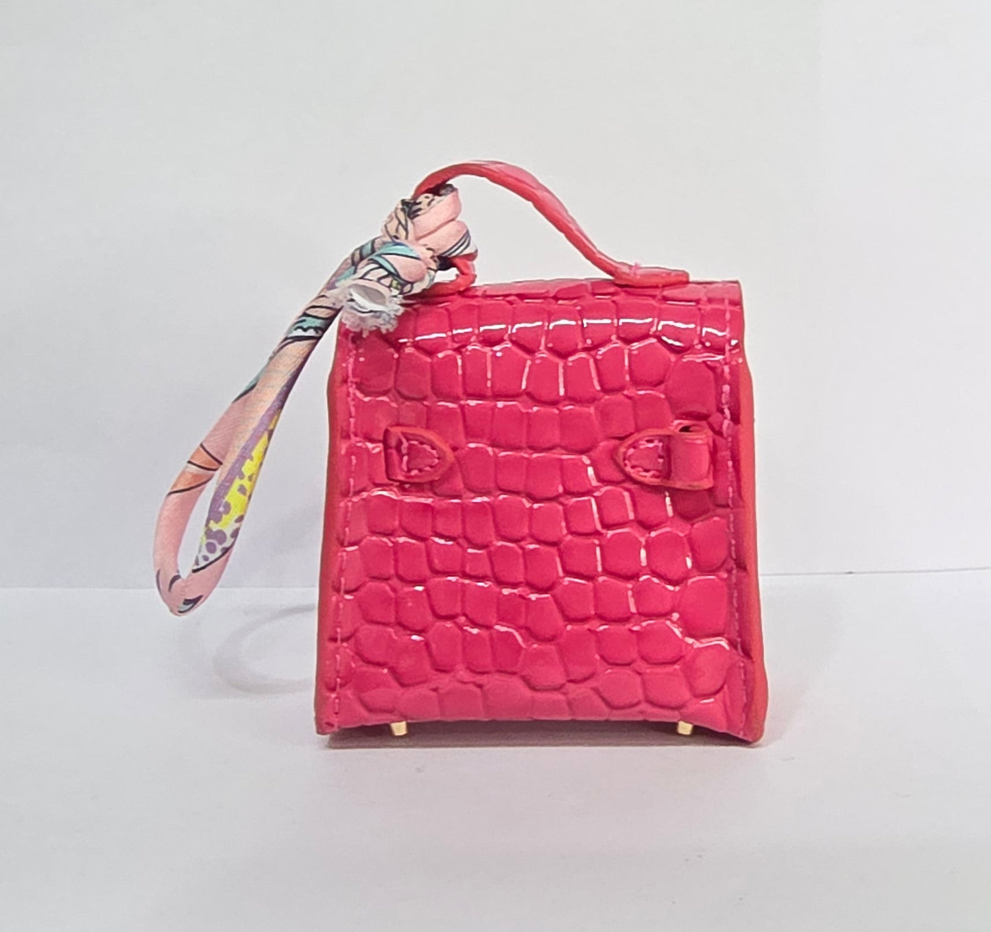 Croc-Texture Luxury Mini Statement Bag