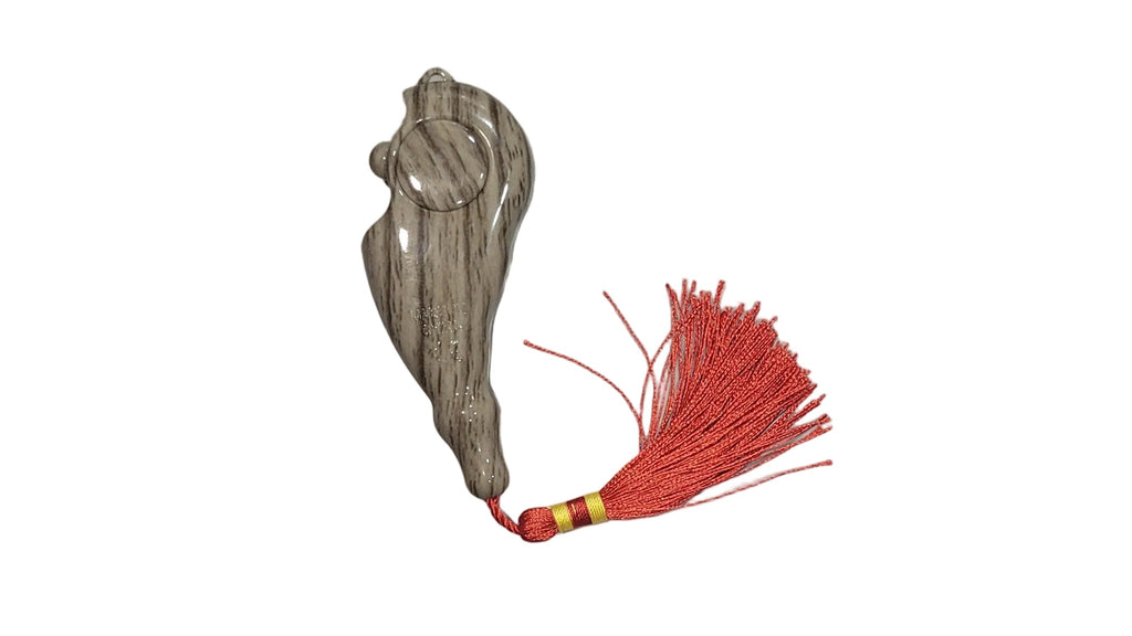 Wooden Feng Shui Compass with Digital Clock & Tassel Keychain