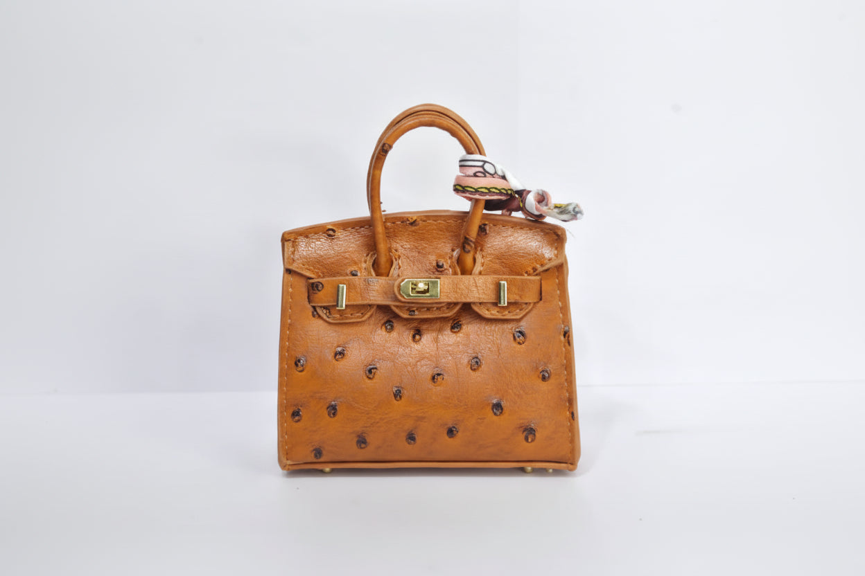 Textured Luxury Mini Top-Handle Handbag