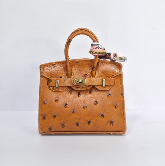 Textured Luxury Mini Top-Handle Handbag