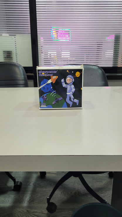 Astronaut Sharpener & Eraser – Space Theme Kids Stationery