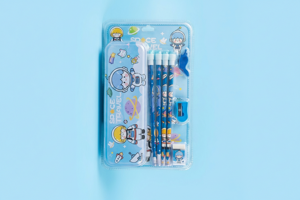 Kids Cute Pencil Box Stationery Set