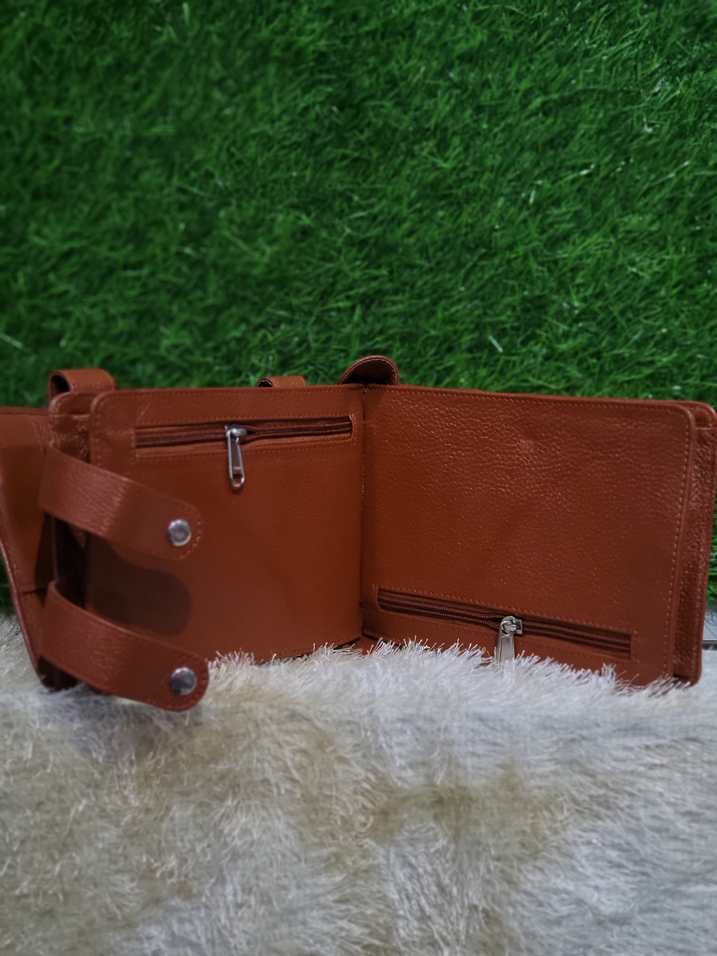 Brown Leather Mini Sling Bag