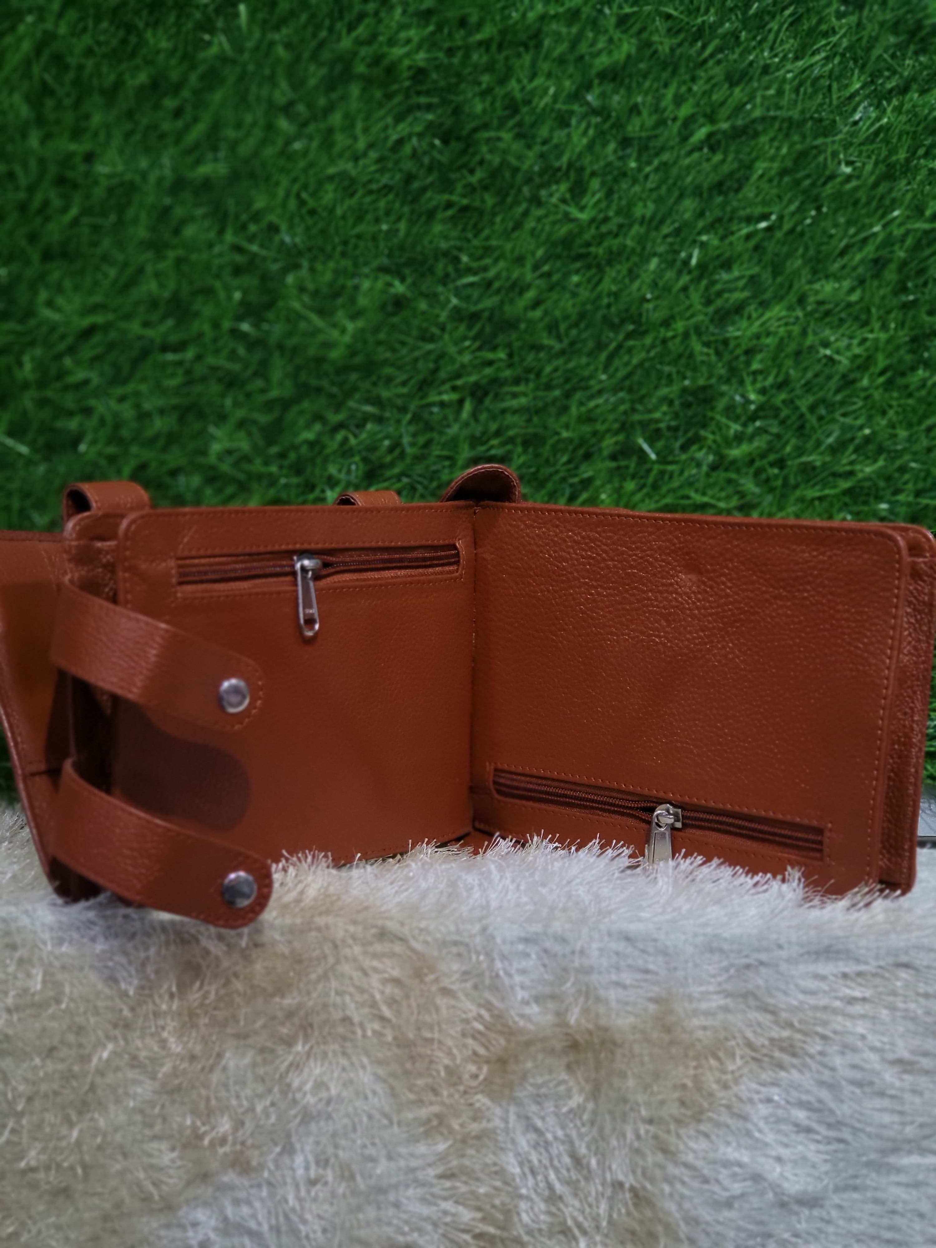 Brown Leather Mini Sling Bag