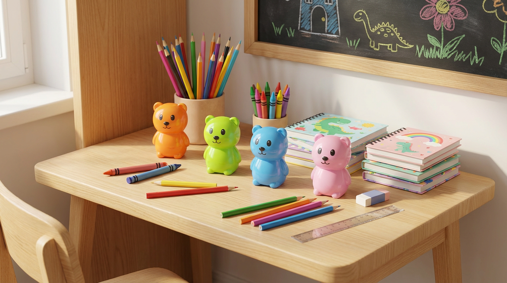 Cute Bear Pencil Sharpener – Mini Cartoon Sharpener for Kids