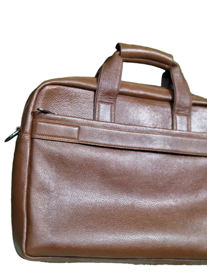 Heritage Brown Leather Laptop Briefcase