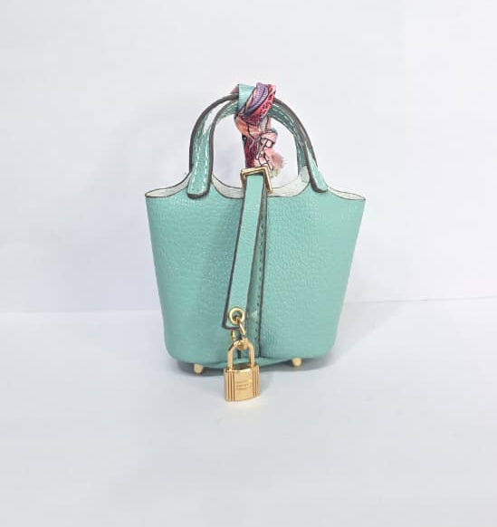 Luxury Mini Bucket Handbag with Lock Detail