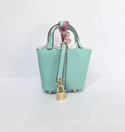 Luxury Mini Bucket Handbag with Lock Detail