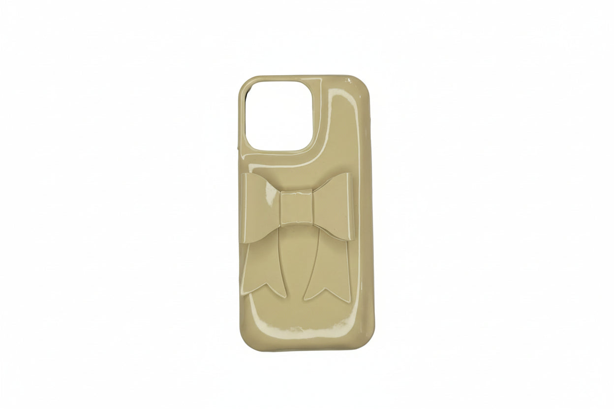 Glossy Bow Design Phone IPhone 16 Pro Max Case