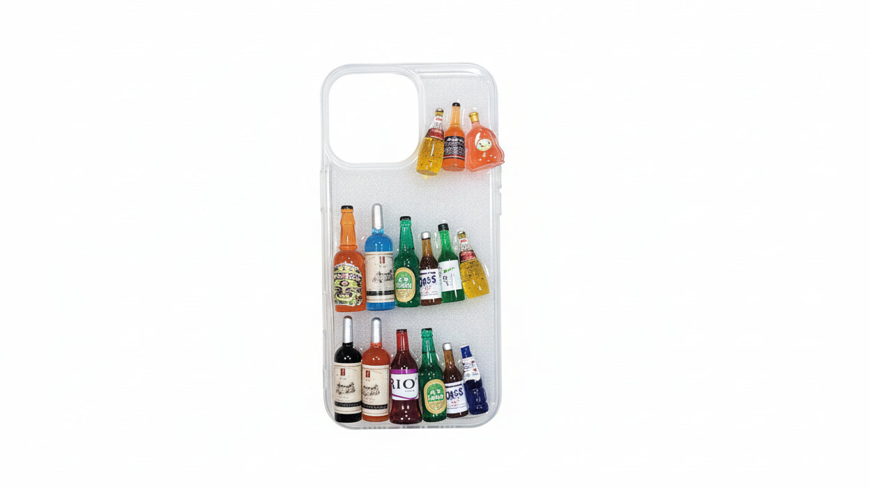 Mini Liquor Bottle Aesthetic iPhone 16 Pro Case