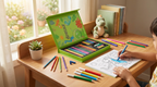 Kids Art & Colouring Kit – Space Man / Dinosaur Theme