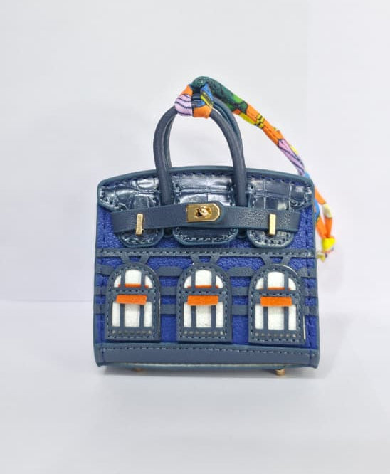 Embroidered Luxury Mini Top-Handle Handbag