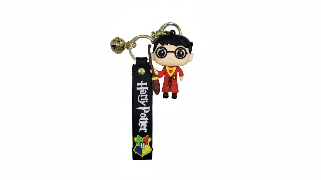 Cute Cartoon Character Keychain with Strap